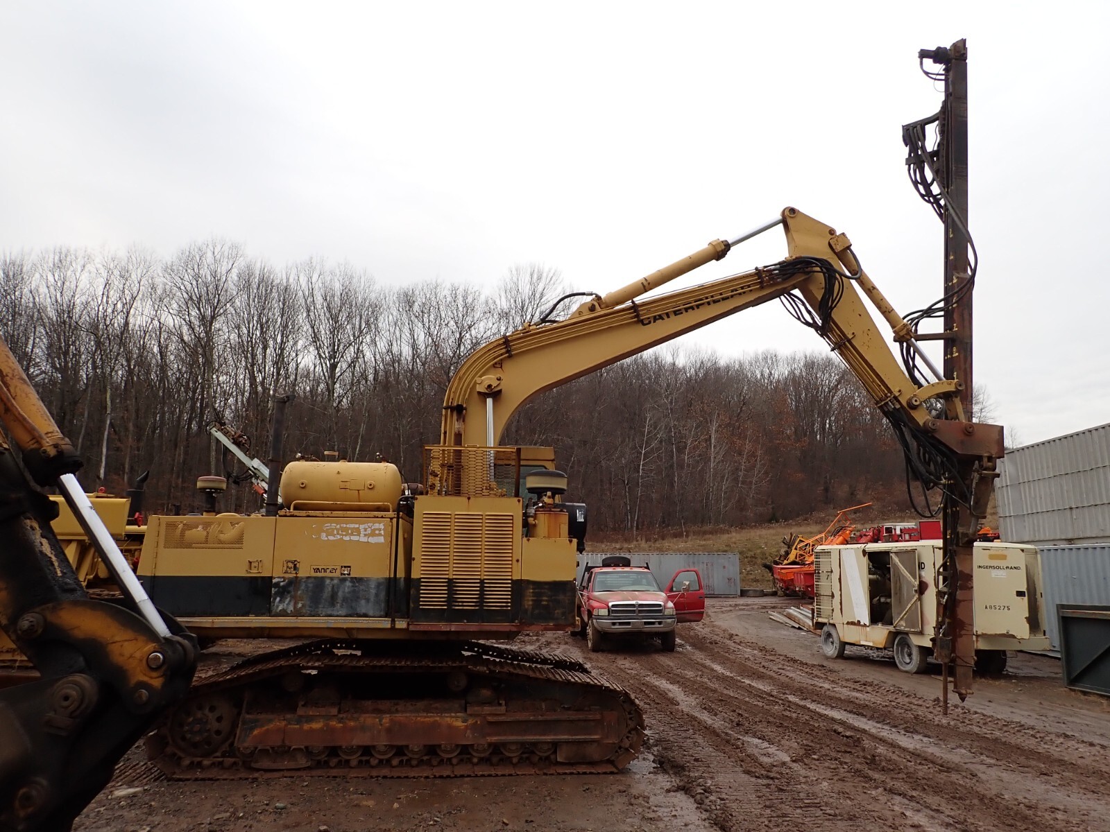 1985 Caterpillar 215B Excavator JOHN HENRY DRILL! Blast Hole Rock 215