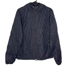 Isis Women Jacket 8 Black Hooded Full Zip Long Sleeve Winter Quilted Thermolite