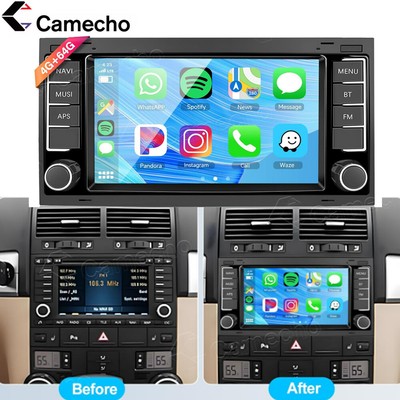 4+64GB Android 13 CarPlay Autoradio GPS BT Für VW Touareg 7L T5 Multivan RDS SWC