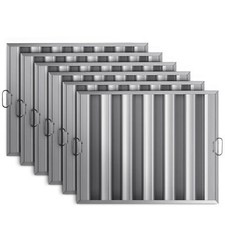 6Pcs 20"x25" Commercial Exhaust Hood Grease Filters Baffles Range Hood Filter