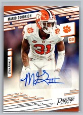Mario Goodrich 2022 Panini Chronicles Draft Picks Prestige AUTO PX-MAR Card