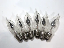 C7 Flicker Flame Light Bulbs For Christmas Lights or Candles Lot of 6 Test C9775