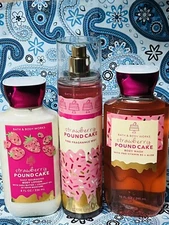 Bath & Body Works Strawberry Pound Cake Mist Body Lotion & Shower Gel