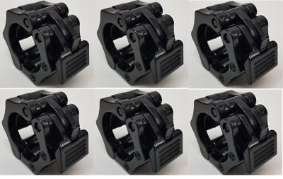 6x 2-inch Olympic Barbell Plate Quick Clamps Clip Lock/Release Bar 3 Pairs gym