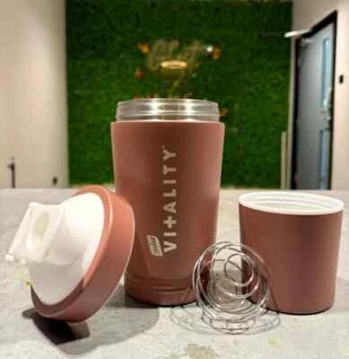 Edelstahl Shaker Flasche 500ml - Vitality - Protein/BCAA/Pre Workout Mixer