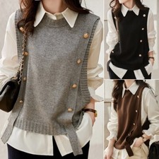 Gilet A Maglia Senza Maniche Casual