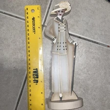 Wolfcraft Originals Handpainted Wood Lady Figurine 9” Tall