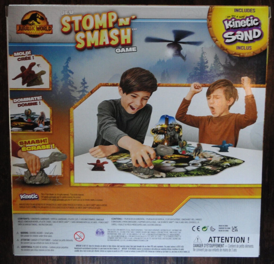 Jurassic World Dominion, Stomp N Smash Board Game Sensory Dinosaur Toy new NIB - Image 2 of 4