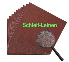 10 St Schleifleinen Schleifpapier Schleif Leinen Papier Gewebe Schmirgelleinen