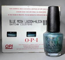 OPI Polish Lacquer BLUE MOON LAGOON - NL S34 - black label original