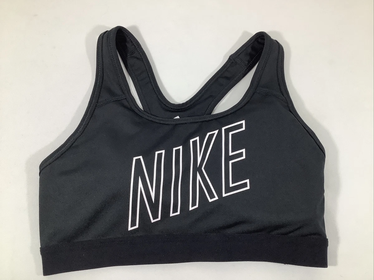 Womens Black Nike Sports Bra Size Small Removable Pads FREE SHIPPING