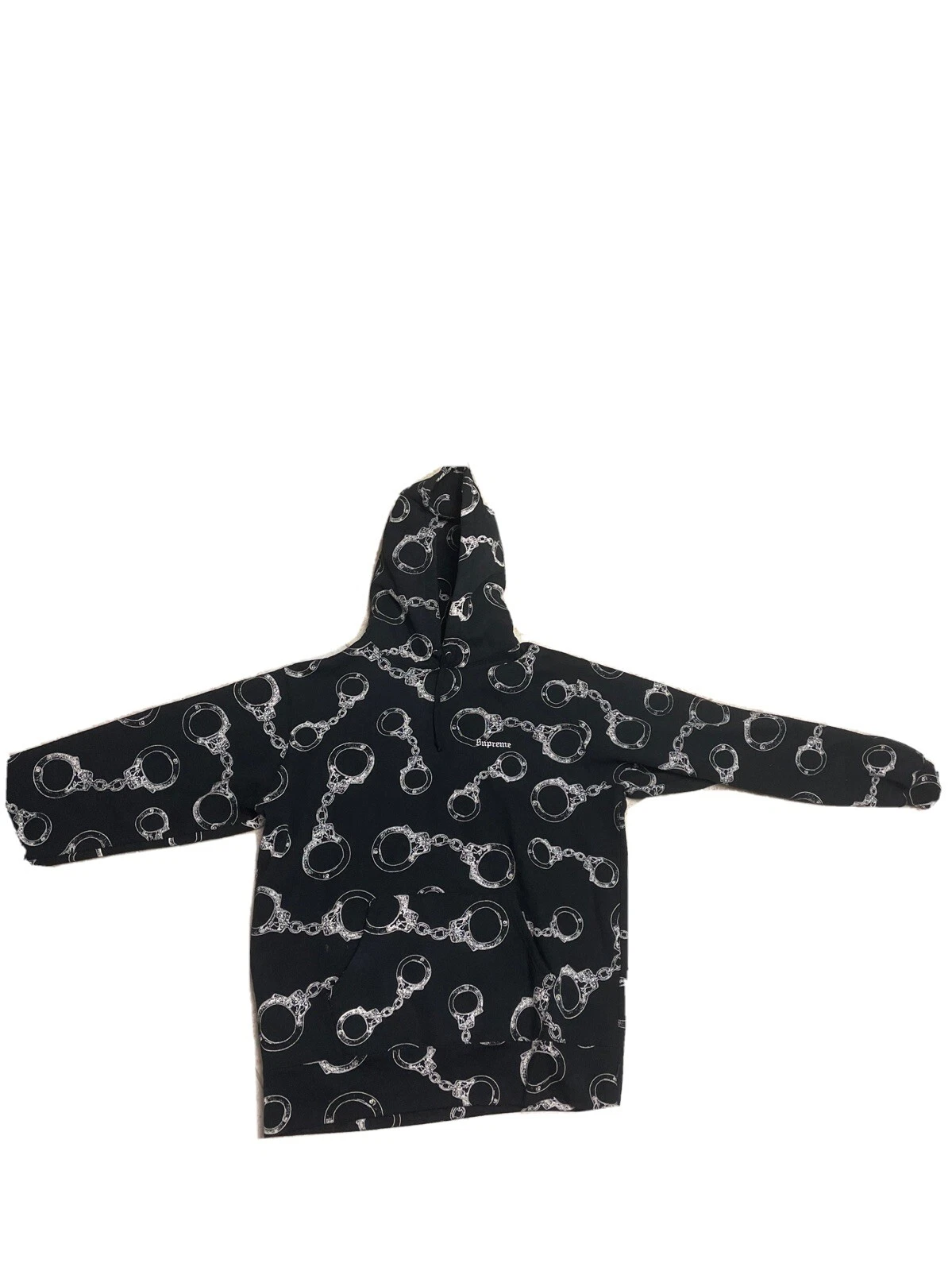 Sweat shirt à capuche imprimé Supreme Handcuff taille L F/W 2017