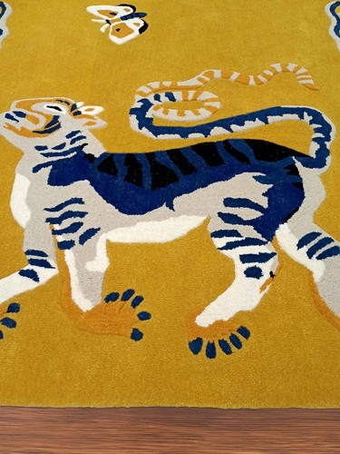 Handgetufteter Teppich Tiermotiv Flora und Fauna Sarah Gordon Teppich für Kinderzimmer. - Bild 3 von 9