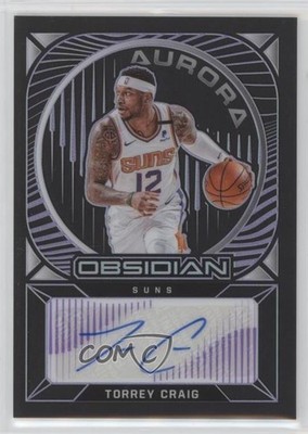 2020-21 Panini Obsidian Aurora Electric Etch Purple 64/75 Torrey Craig Auto 1dm4