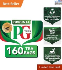 Crafted Black Tea in 160 Biodegradable Teabags - Perfect for Every Occasion 0.06 per strip