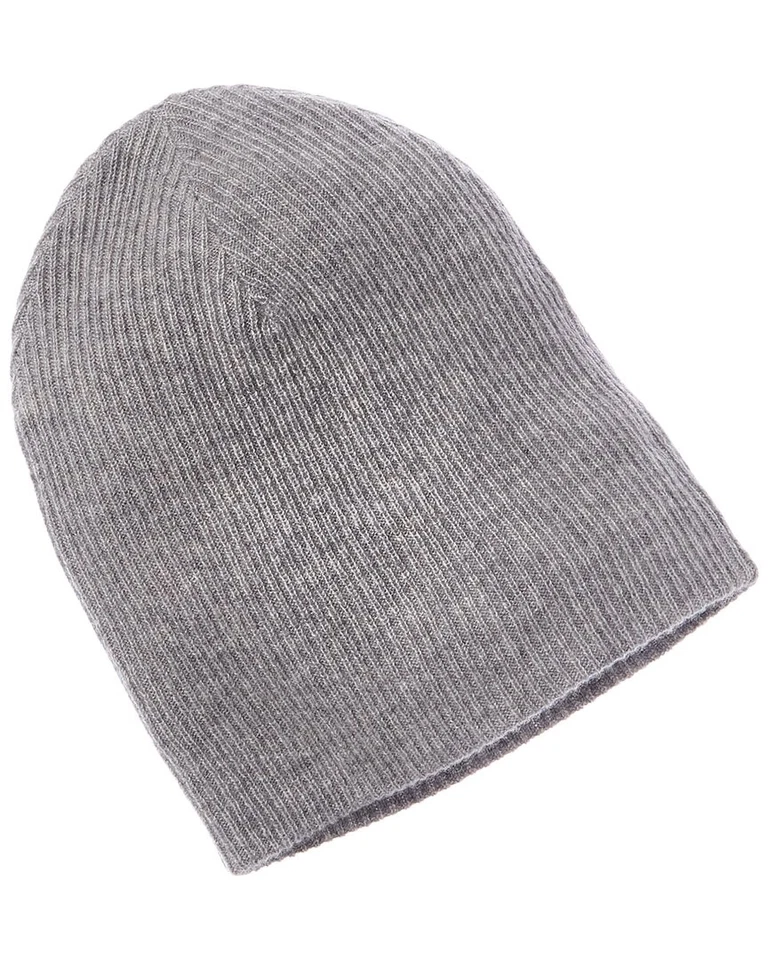 Hannah Rose Easy Ribbed Cashmere Beanie Women's Blue