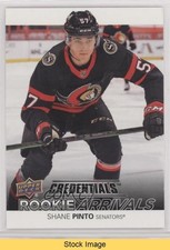 2021-22 Upper Deck Credentials Rookie Arrivals Shane Pinto #RA-50 READ 00sc