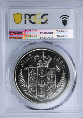 1990 Niue Admiral William F. Halsey $5 Dollars Copper-Nickel Coin