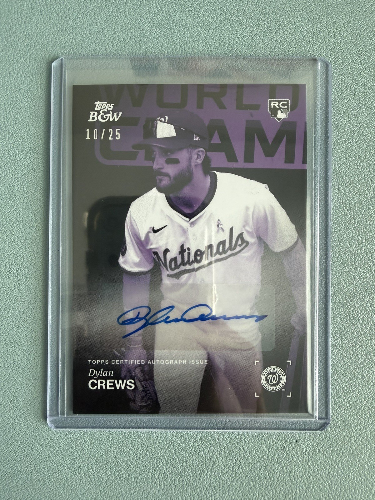 2025 Topps Black & White - Dylan Crews #51-A Purple Autographs /25 (AU, RC)