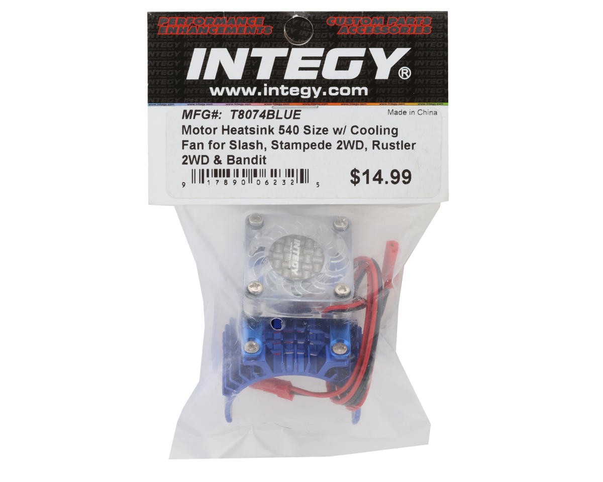 Team Integy 540 Motor Heatsink (Blue) (Traxxas&trade; Slash/Stampede/Rustler)