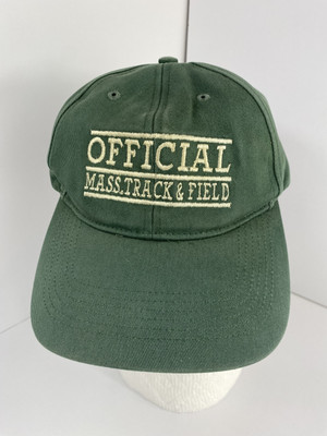 Official Mass Track & Field Hat OS Green Cap Split Bar Hook & Loop Richardson