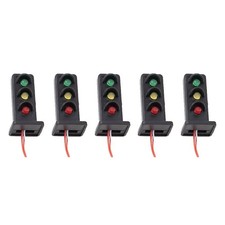 5Pcs 1:87 Train Model Traffic Light Mini Sand Table Building Railway Scenery