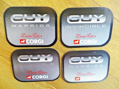 4x CORGI LIMITED EDITION GUY WARRIOR/INVINCIBLE LIMITED EDITION ZERTIFIKATE.