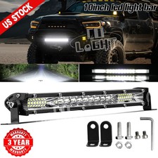 Slim 10inch Led Light Bar Spot Flood Combo Work Suv Boat Offroad Driving Atv 4wd