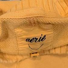 Aerie Orange Crew Neck Pullover Sweatshirt Women s Regular M Relaxed Long Sleeve