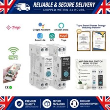 Chayo Tuya WiFi Disjoncteur Intelligent 63A 1P DIN Rail Mesure Minuterie Interrupteur