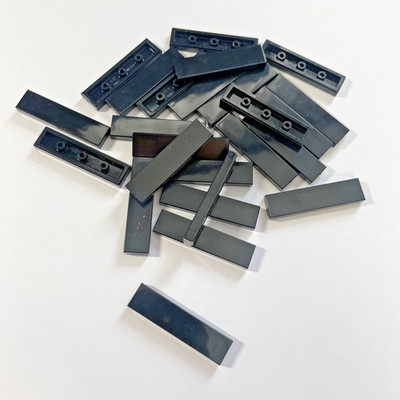 25x Lego Tile Fliese 1x4 (2431) New Fliesen weisse Kacheln Black Schwarz New