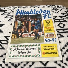 Wimbledon V Manchester United 1990/1991 Programme