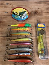Vintage Storm 9) Pre Rapala Thunderstick's AJ Series Lot #6 Bass Fishing Lures