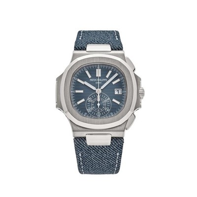 Patek Philippe Nautilus 5980/60G-001 'Denim' Flyback Chronograph White Gold