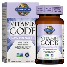 Vitamin Code Raw Prenatal 90 UV Garden Life Vegetarian Capsules daily natural