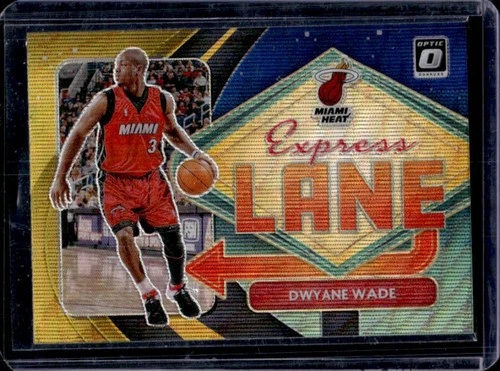 2020-21 Panini Donruss Optic Dwyane Wade Express Lane Gold Wave Prizm #19 Heat