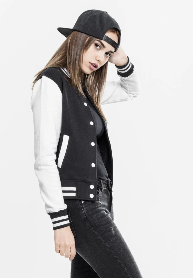 Ladies 2-tone College Sweatjacket Collegejacke Damen | Urban Classics | TB218 - Bild 1 von 1