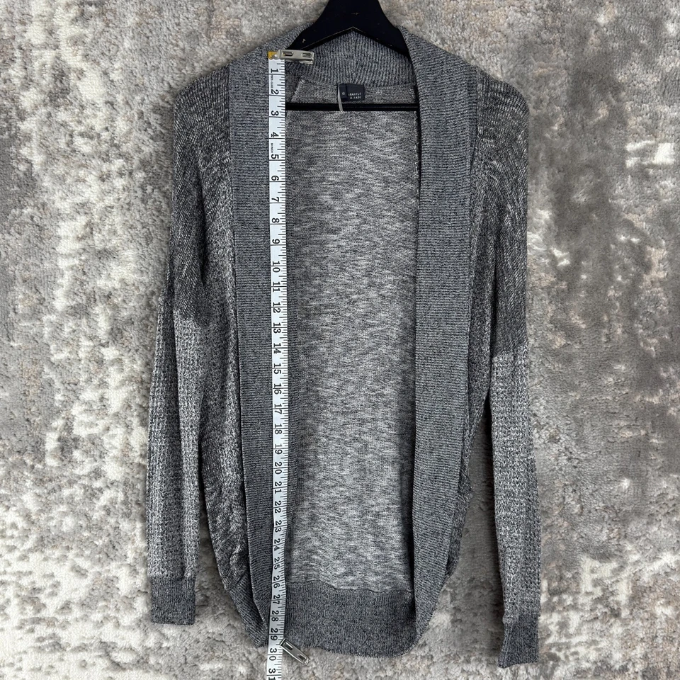 Cárdigan suéter gris jaspeado manga larga Sparkle & Fade talla XS frente abierto Foto 2 de 4