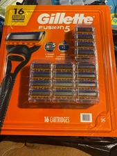 16 Genuine Gillette Fusion5 Refills Razor Blades,  16 Cartridge Total