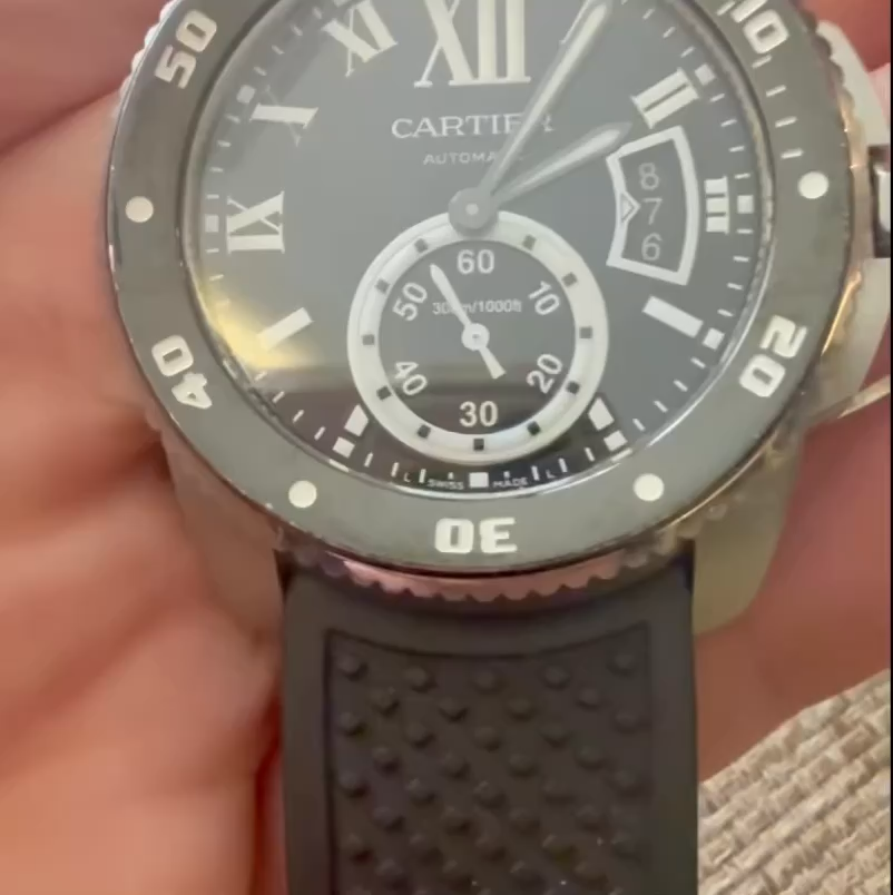 🖤⌚ Cartier Calibre de Cartier Diver Automatic Black Dial Sport