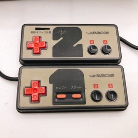 Sharp Twin Famicom Console Black New Belt AN-500B Box Bundle Games Japan Tested