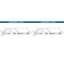 2X ATE BREMSSCHLAUCH BREMSSCHLÄUCHE HINTEN passend für MAZDA 6 