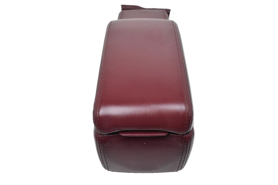 Cadillac DeVille 1994-1999 consola central cuero rojo reposabrazos almacenamiento superior OEM Foto 2 de 4