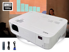 DLP Projector   3200 Lumens, Full HD - Perfect for Business  School w/Bundle  