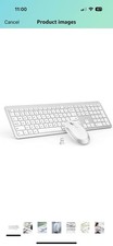 Seenda Wireless Keyboard Mouse - White and Silver