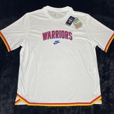 nike golden state warriors pregame shirt XL top White FZ0141-100 City Edition 