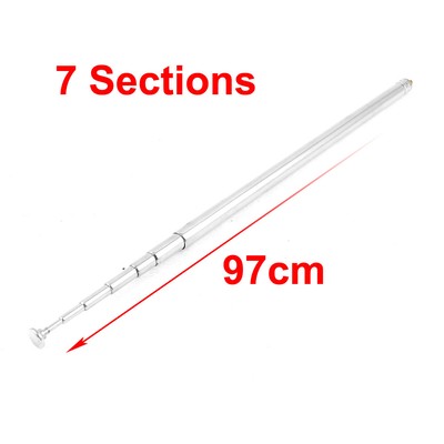97cm Stahl 7 Abschnitte Ham Radiosteuer Teleskopantenne für Auto
