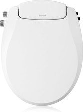 Brondell Bidet Toilet Seat Non-Electric Round White Dual Nozzle S101