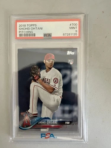 2018 Topps Shohei Ohtani #700 Pitching (RC) White Jersey PSA 9