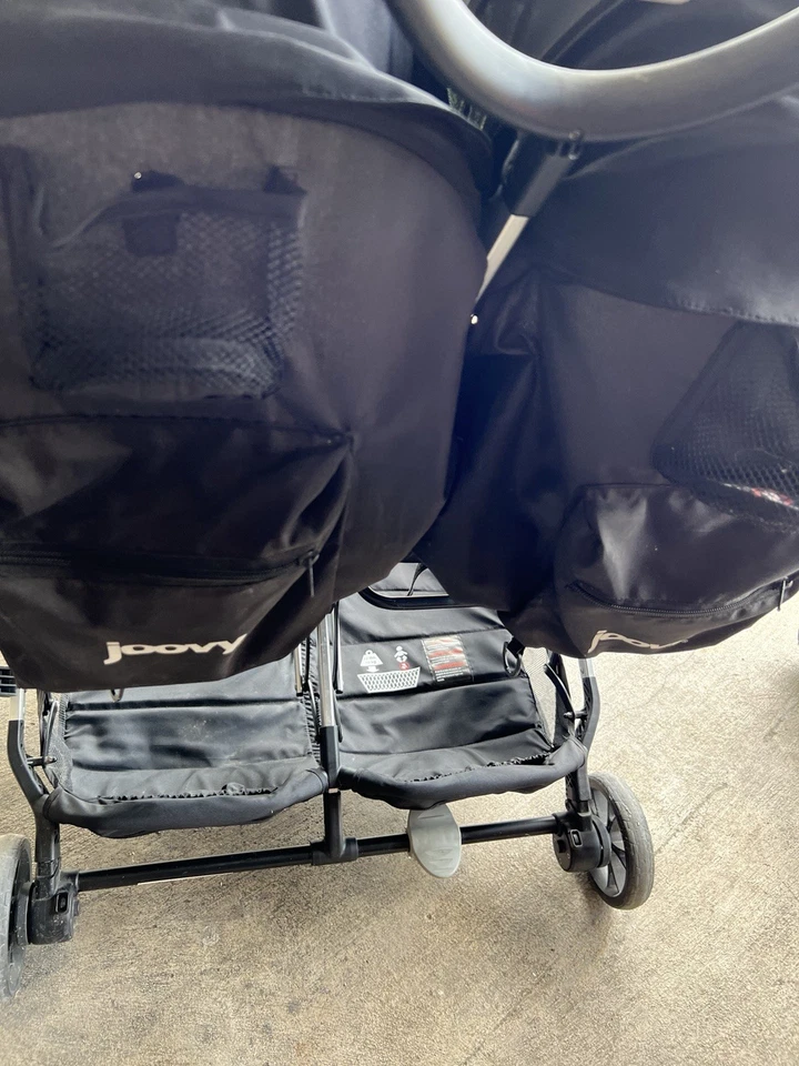 Used Joovy Kooper X2 Double Stroller Black In Color with Tray - Image 2 of 3